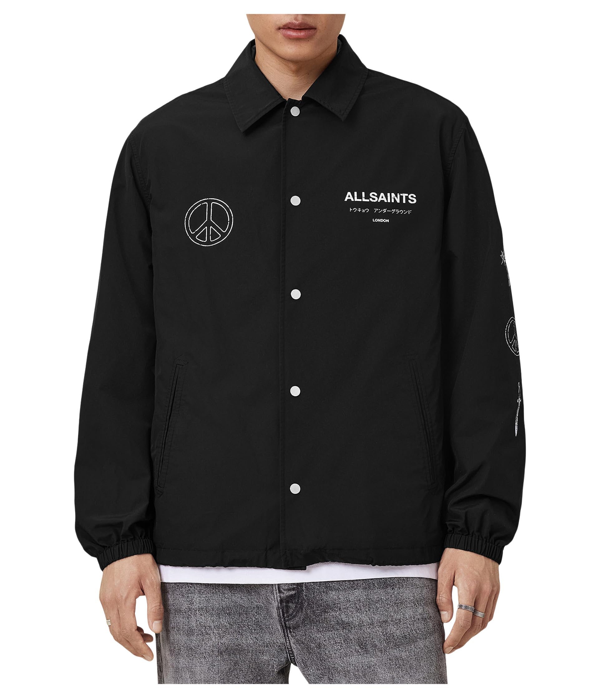 

Куртка AllSaints Orbital Coach Jacket, черный