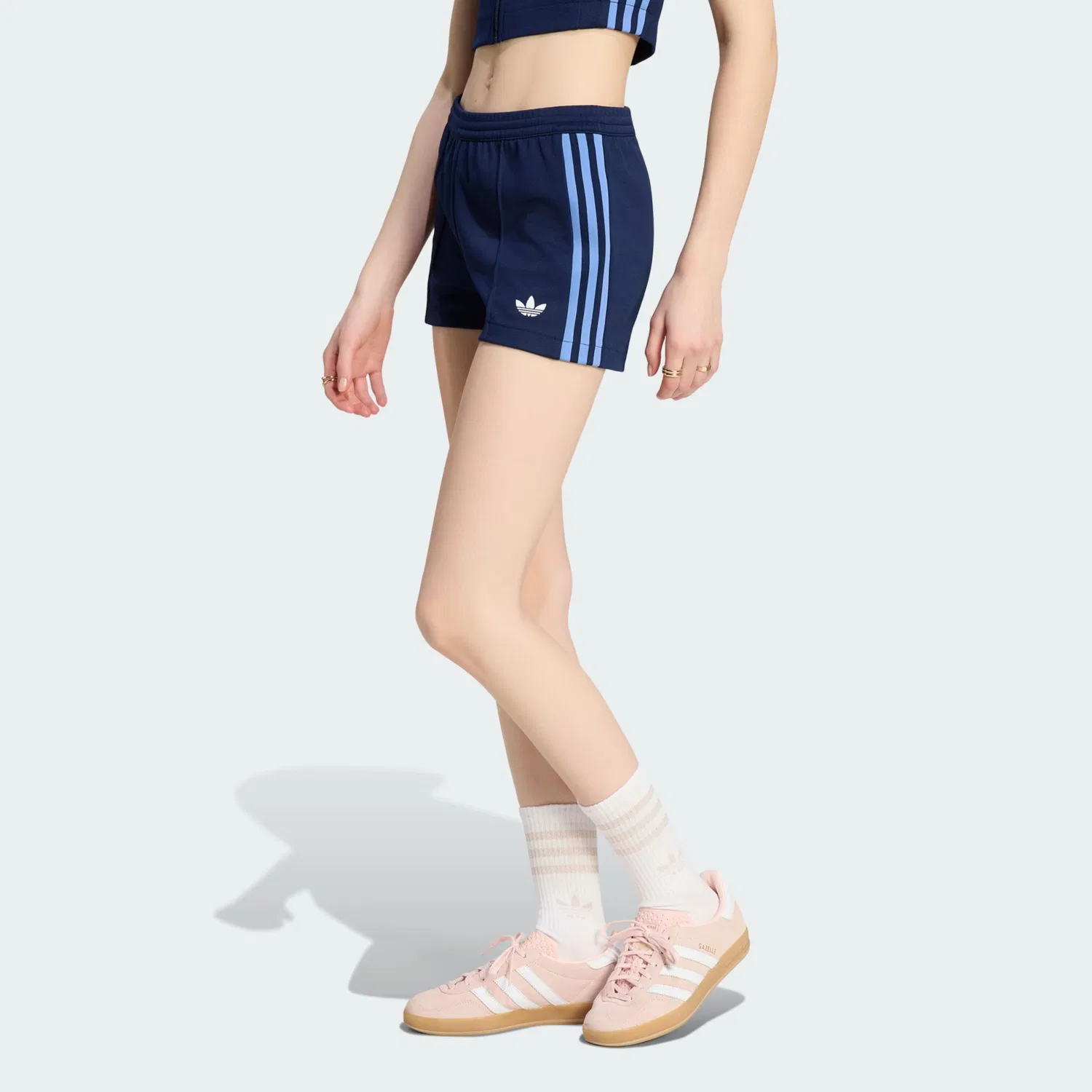 Шорты Adidas Originals зауженного кроя, синего и темно-синего цвета — фото 3