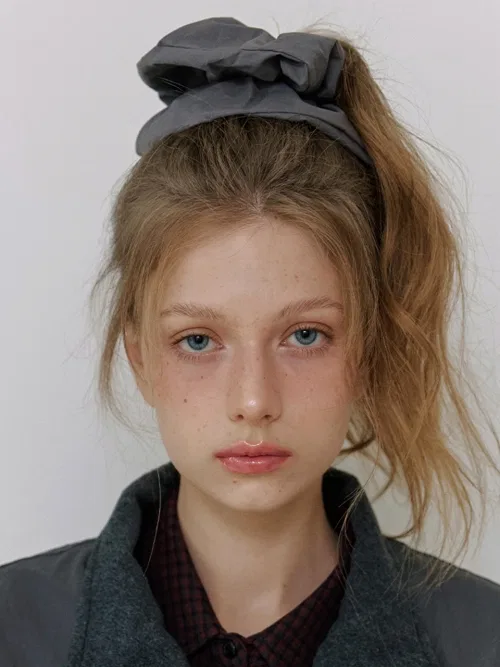 Резинка для волос basic cozy cotton scrunch KINDABABY пепельно-серый