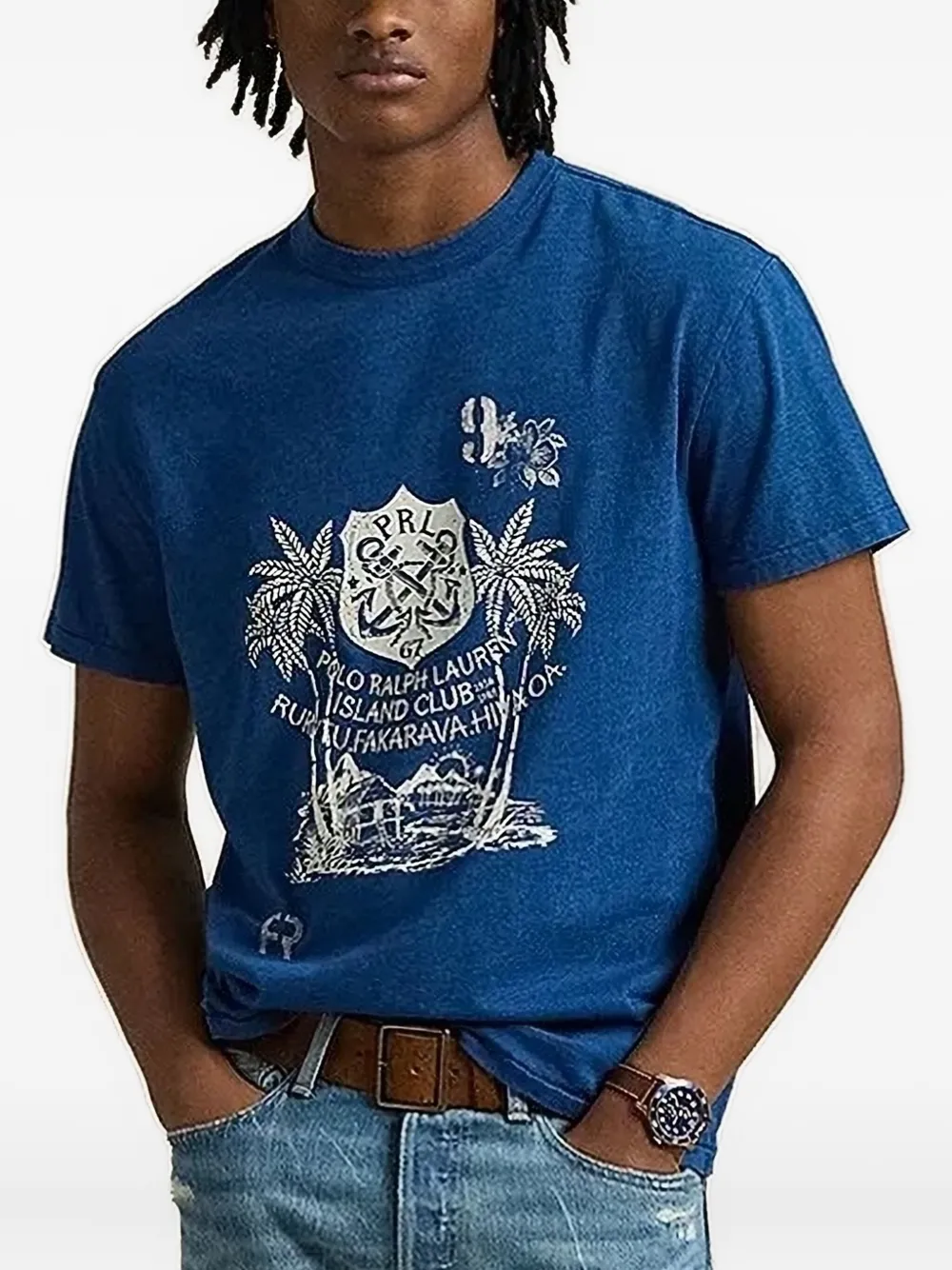 

Футболка с графическим принтом POLO RALPH LAUREN, синий