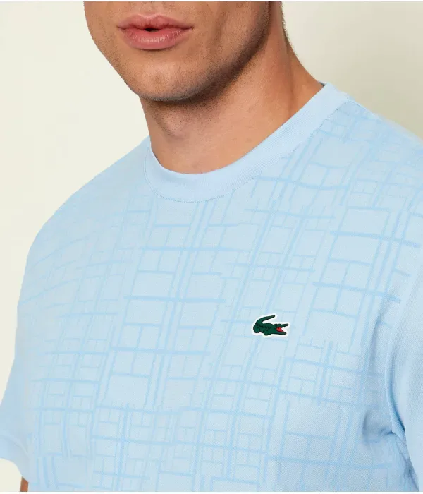 Футболка Lacoste x Новак Джокович regular fit Lacoste, небесно-голубой — фото 4