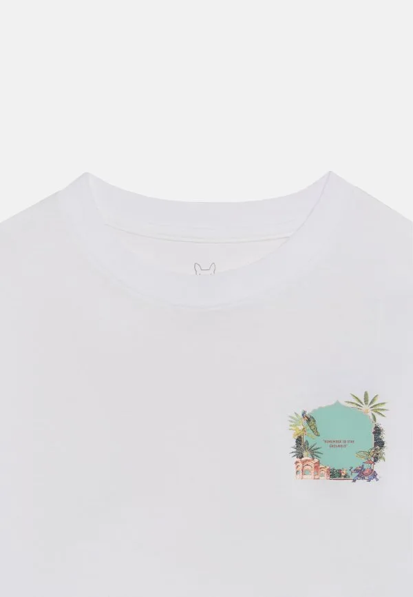 Футболка с принтом шрифта jorcollage Jack & Jones Junior, Bright White — фото 4