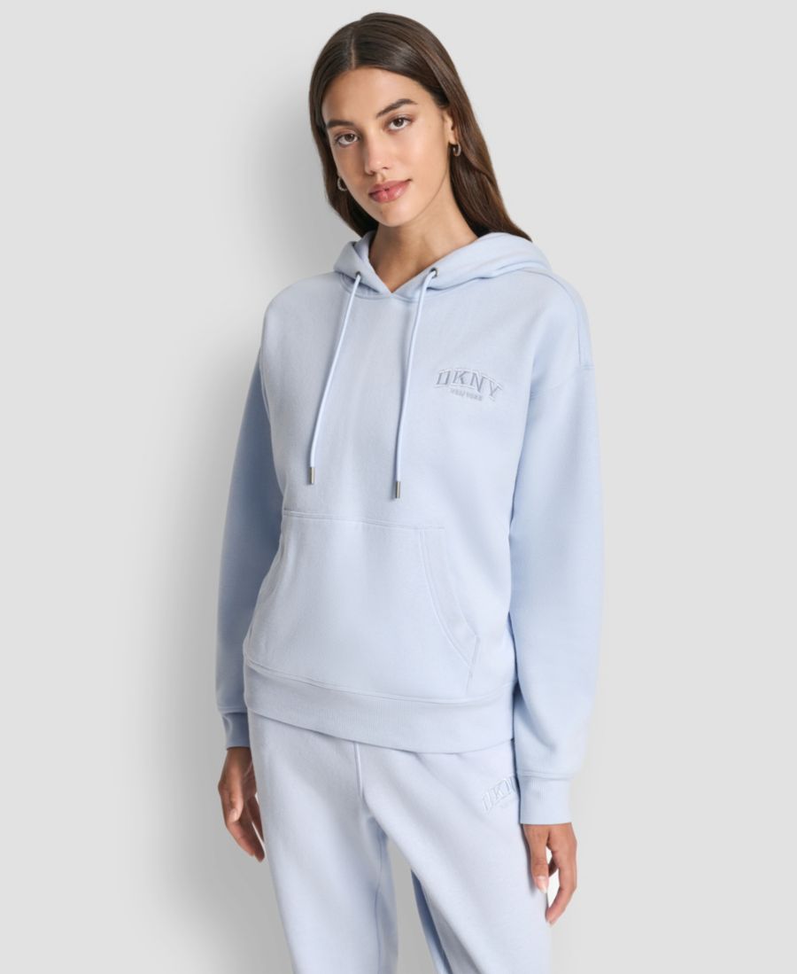 

Женская толстовка с вышитым логотипом в университетском стиле DKNY, Frost Blue
