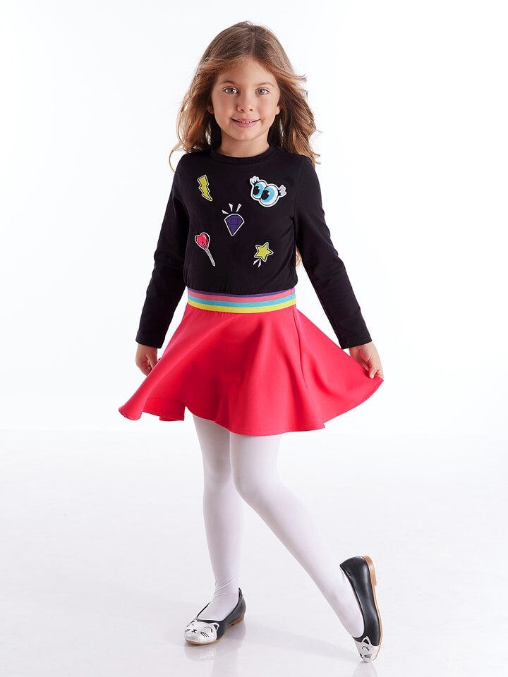 

Платье Denokids Kleid Emoji, цвет Schwarz/Rot