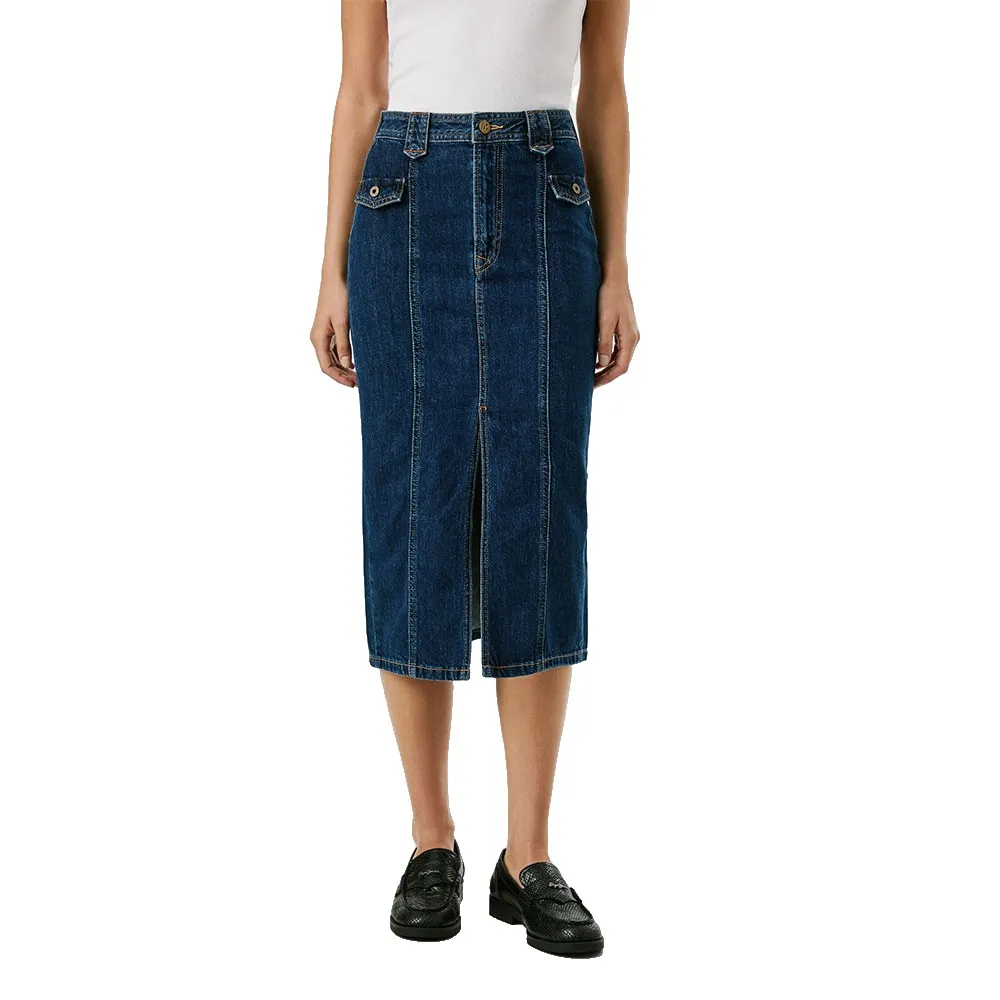 

Юбка Pepe Jeans Midi Archive Denim High Waist Midi, синий