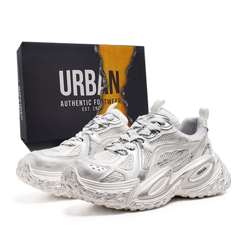 

URBAN AUTHENTIC Антискользящие износостойкие мужские кэжуал кеды низкие белые, цвет White