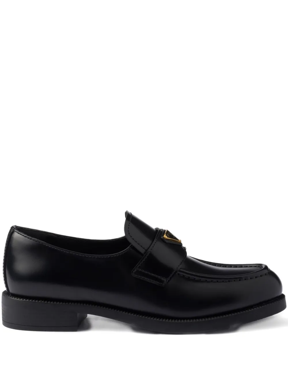 Лоферы с логотипом Prada, черный