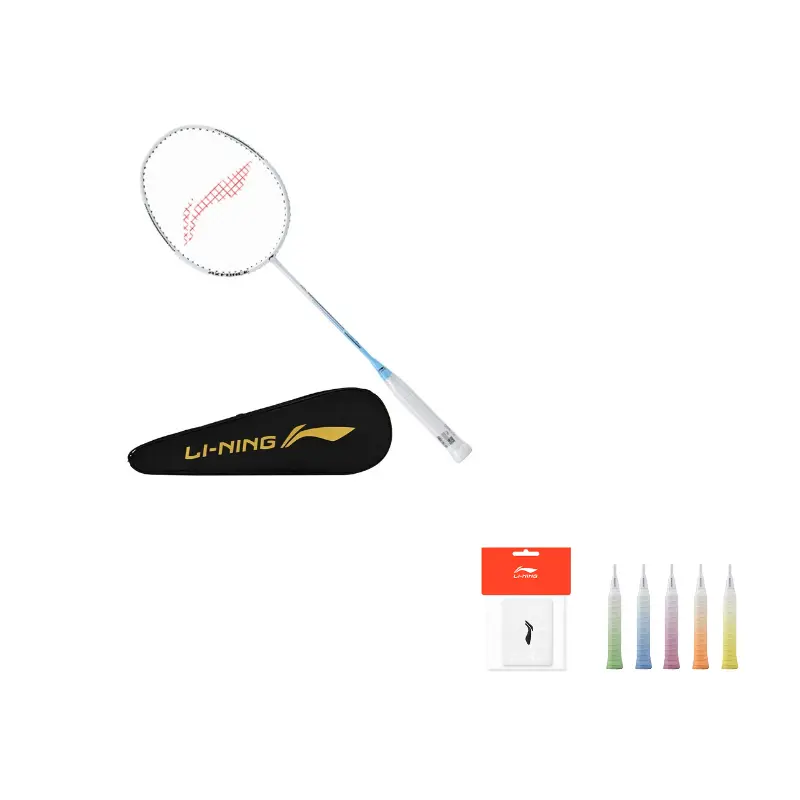 

LINING Thunder 08 бадминтонная ракетка атакующего типа с утяжеленной головкой, жестким стержнем Pink/Blue