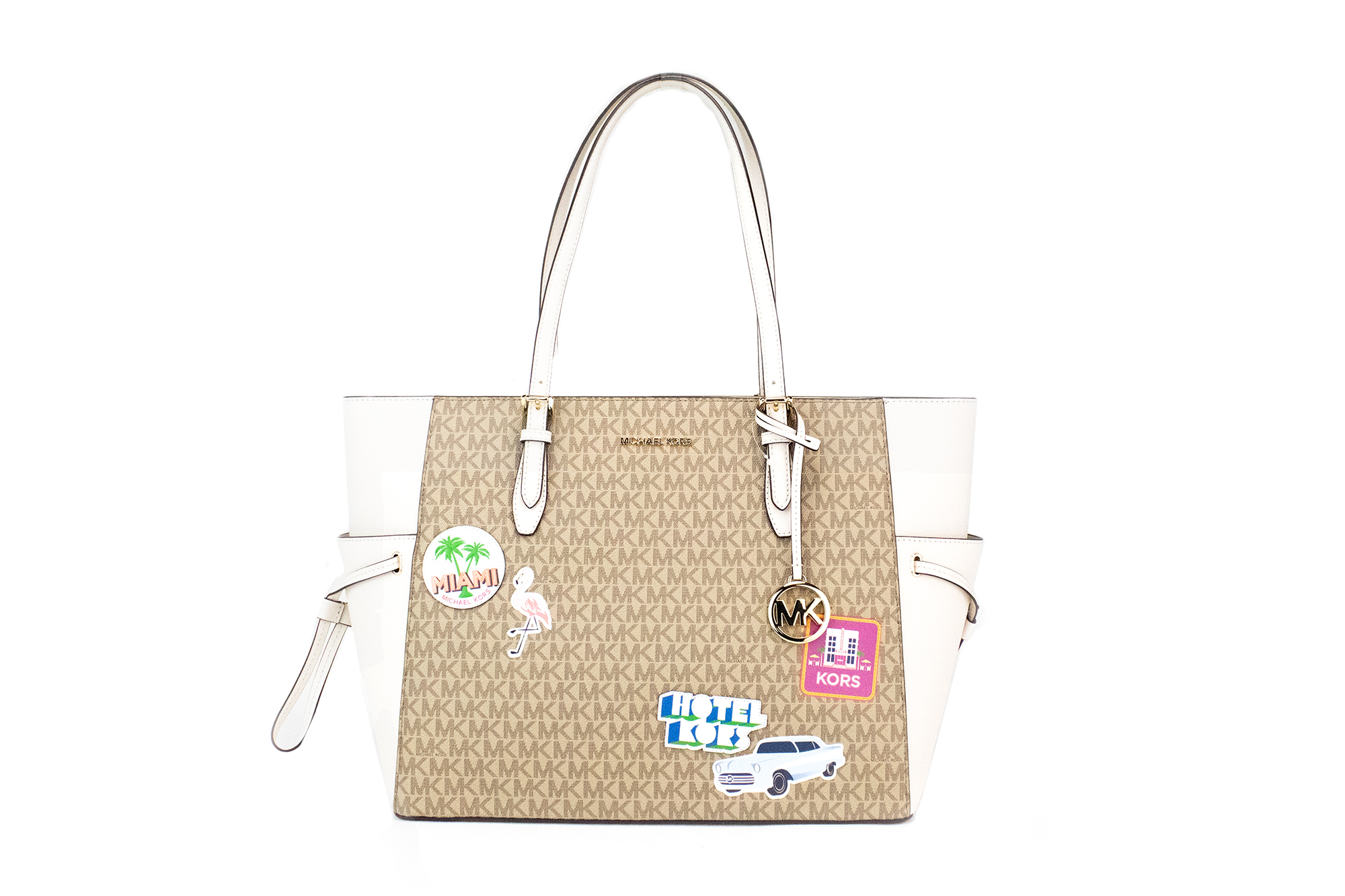 

Сумка-тоут из ПВХ Gilly Large Travel Miami Print Signature Michael Kors