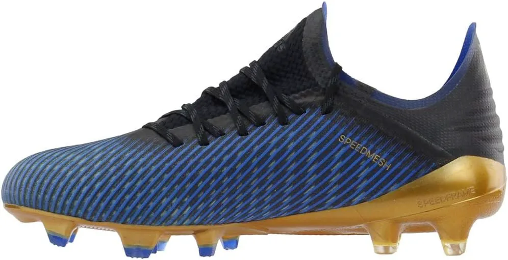 Мужские футбольные бутсы Adidas Nemeziz 19.1 для твердого грунта, черный/металлик/синий — фото 4
