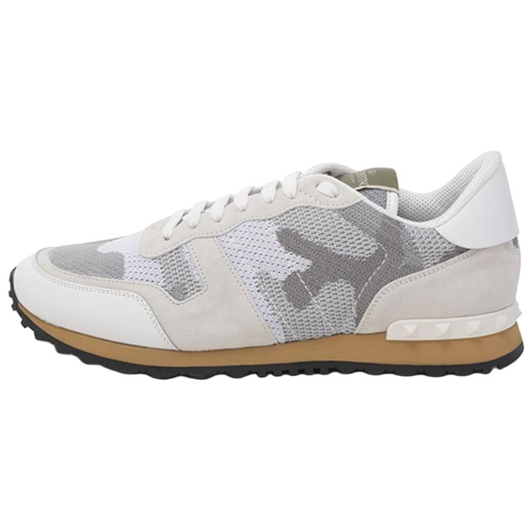 

Кроссовки Garavani Rockrunner с камуфляжным принтом и шнуровкой Valentino, White Camouflage
