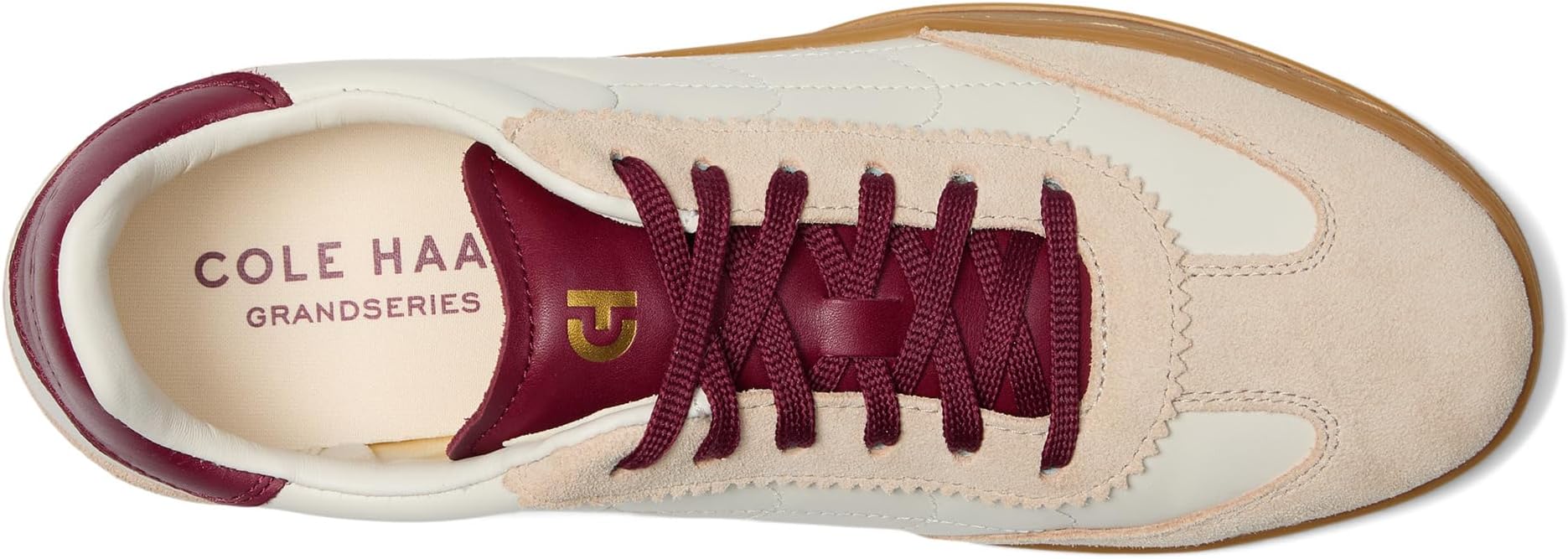Кроссовки Cole Haan Grandpro Breakaway Sneakers, Ivory/Opticat Suede/Black CherrySee Less — фото 2