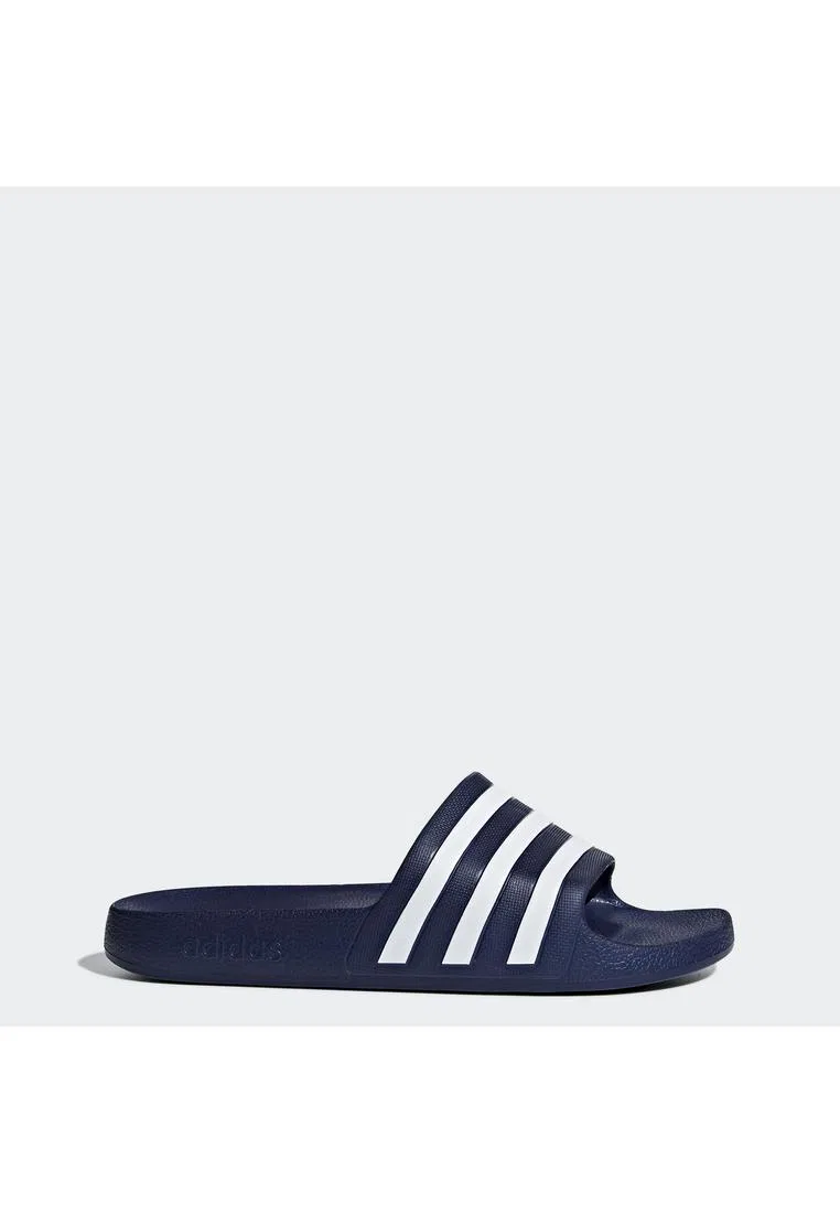 Шлепанцы, водоотталкивающие, Adilette Aqua, Adidas, белый/темно-синий