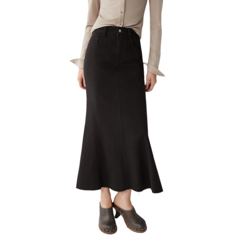 

Повседневная длинная юбка женская умеренной средней длины ELLE, темно-коричневый