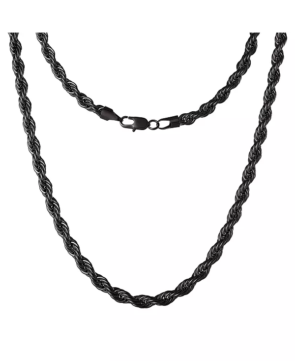 

Ожерелье из черной витой веревочной цепи - 24 дюйма Lucky Brand, black