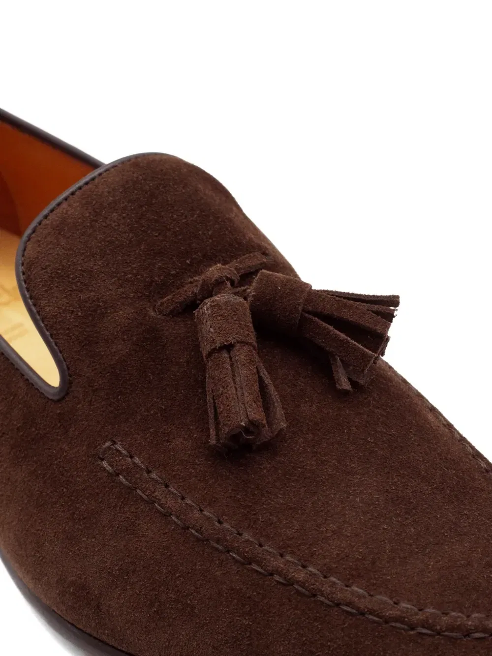 Лоферы из замши с кисточками Berwick Shoes, коричневый — фото 4