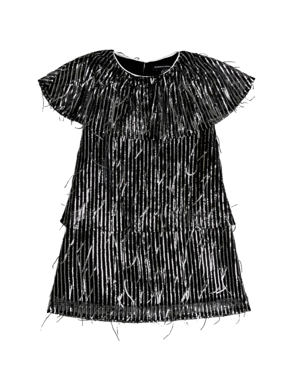 Платье с пайетками и кисточками Bcbg Kids, черный