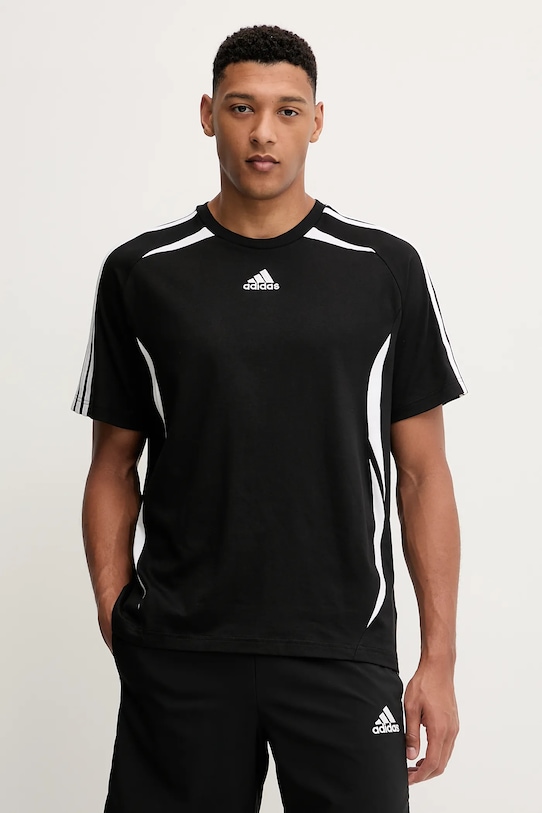 

Хлопковая футболка Teamgeist Adidas Originals, черный
