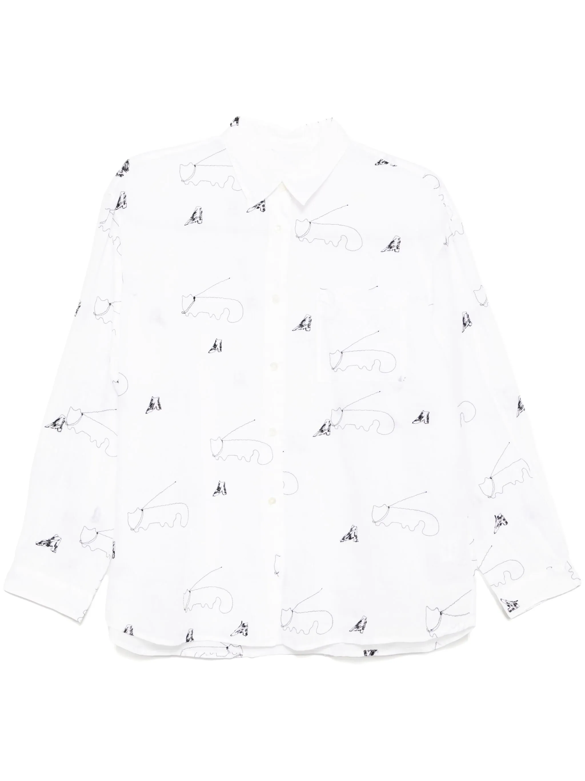 

Рубашка с вышивкой Jnby, белый