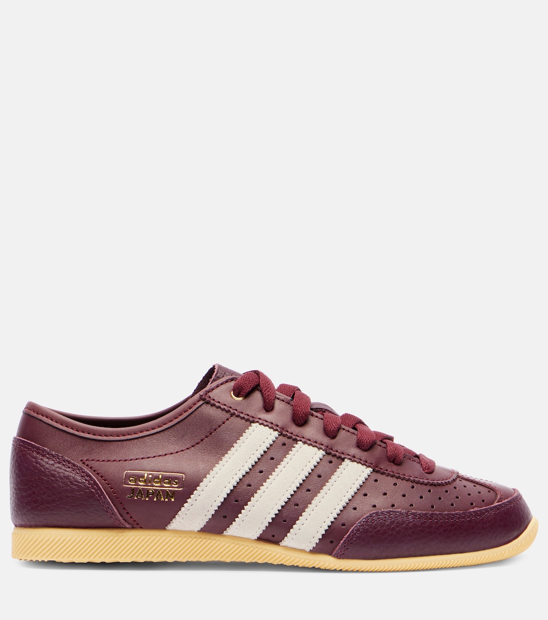 Японские кожаные кроссовки Decon Adidas, Shadowred/Cream White/Orange — фото 4
