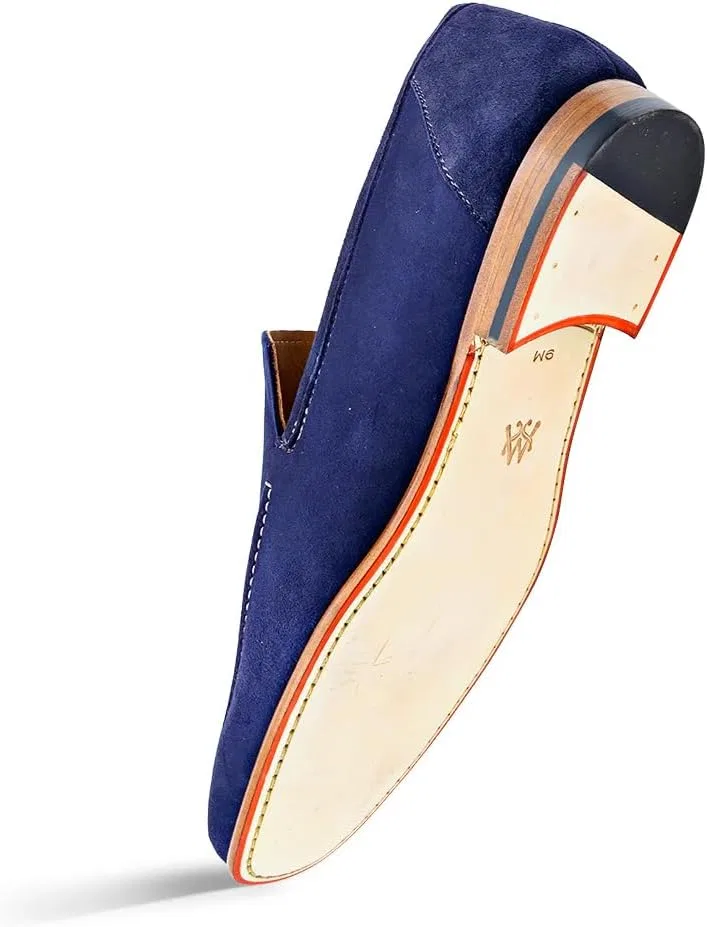 Лоферы замшевые Mezlan Tassel Loafer, Navy — фото 4