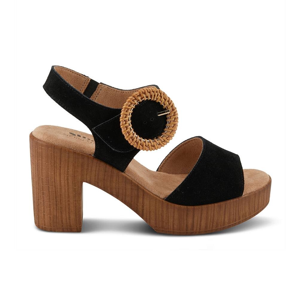 Женские босоножки на пробковом каблуке Spring Step Gamona, цвет Tan Suede — фото 2