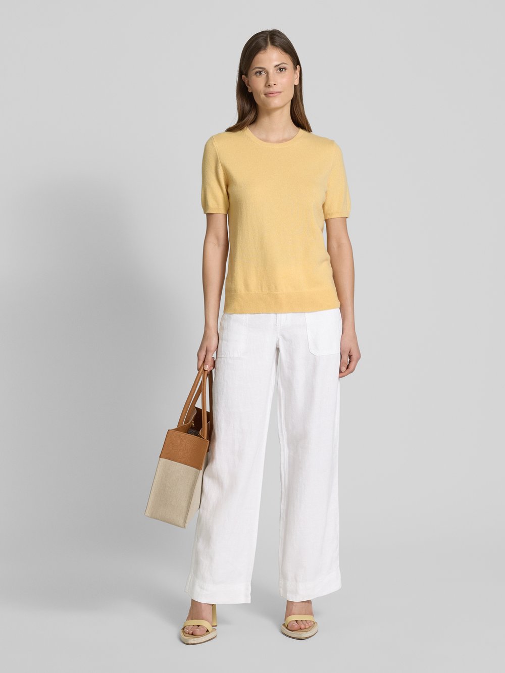 

Льняные брюки свободного покроя с карманами Lauren Ralph Lauren, белый