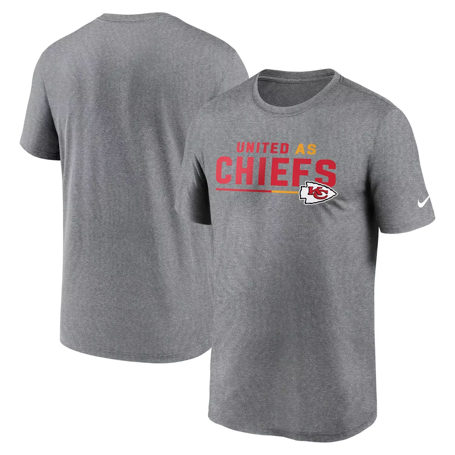 

Мужская футболка Heather Grey Kansas City Chiefs Legend Team Shoutout Performance Nike