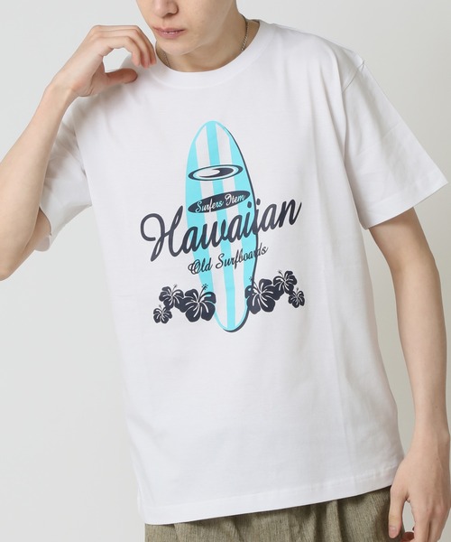 

Футболка с коротким рукавом, круглым вырезом и принтом в стиле серфинга, Primal Point Arcade, белый