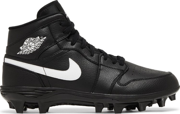 

Кроссовки Jordan 1 Mid TD Cleat 'Black' 2023, черный, Серый, Кроссовки Jordan 1 Mid TD Cleat 'Black' 2023, черный