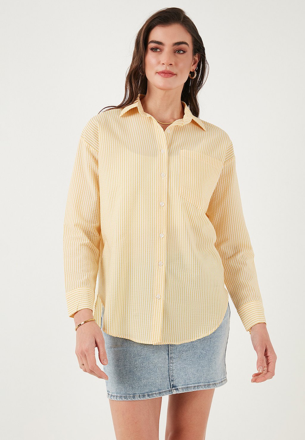 

Блузка на пуговицах REGULAR FIT LELA, желтый