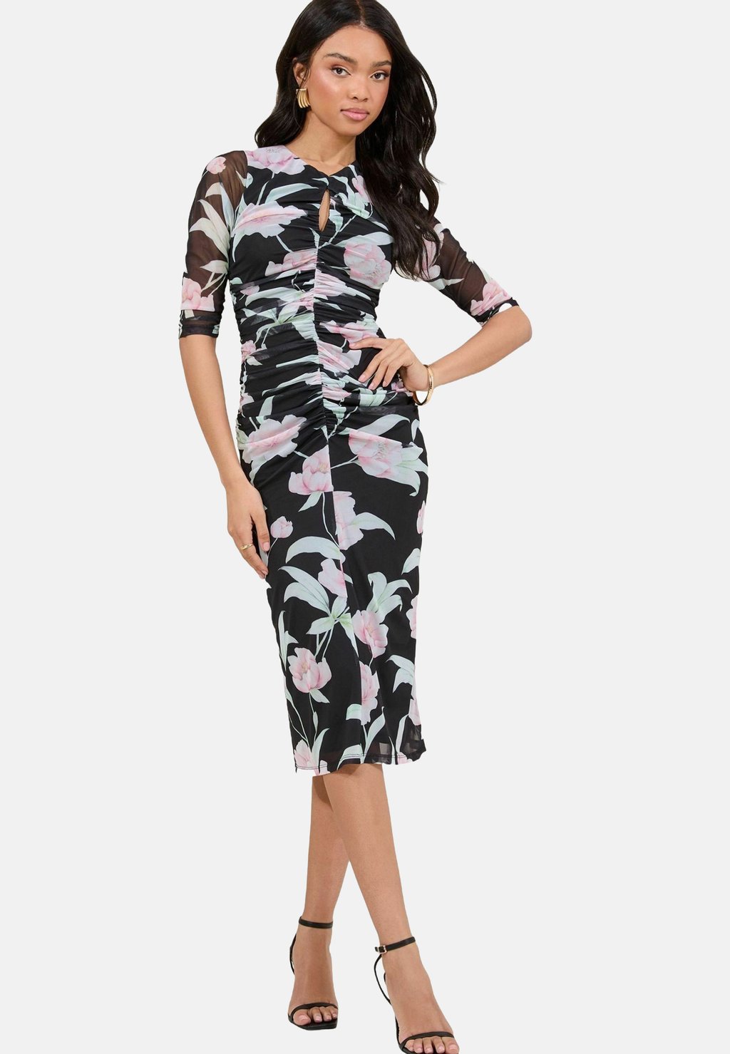 

Повседневное платье RUCHED DETIAL MIDI Lipsy, черный