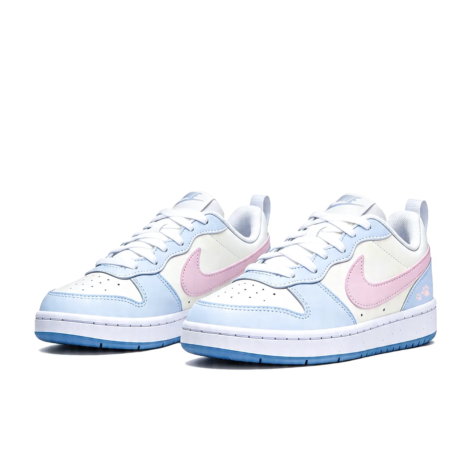 Детские кроссовки для скейтбординга Nike Court Borough Low Blue Pink — фото 4