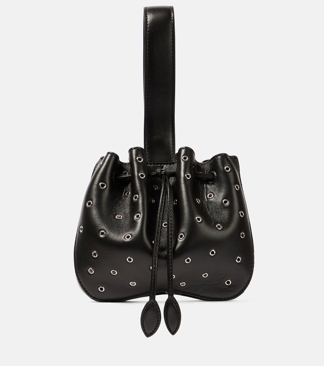 

Миниатюрный кожаный клатч rose marie с украшением Alaïa, черный