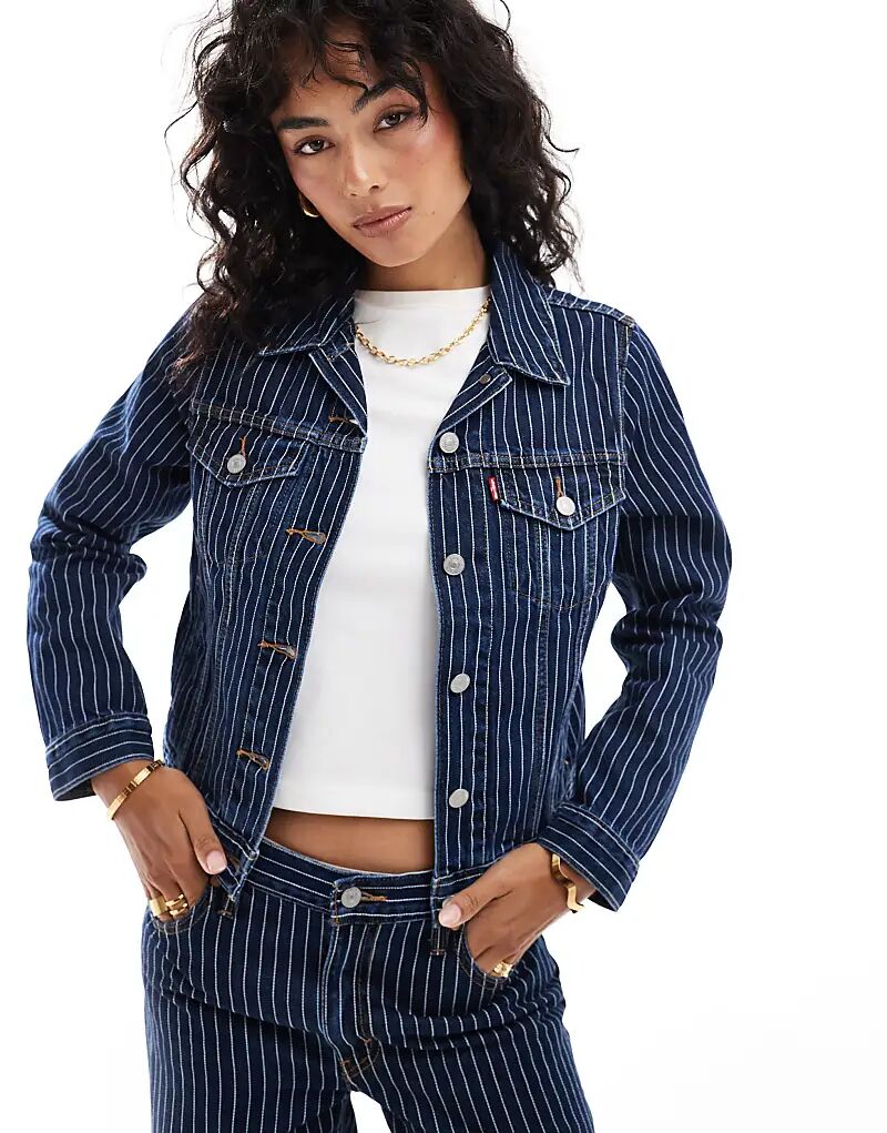 

Джинсовая куртка Levi's Original Dark Blue в полоску (часть комплекта)
