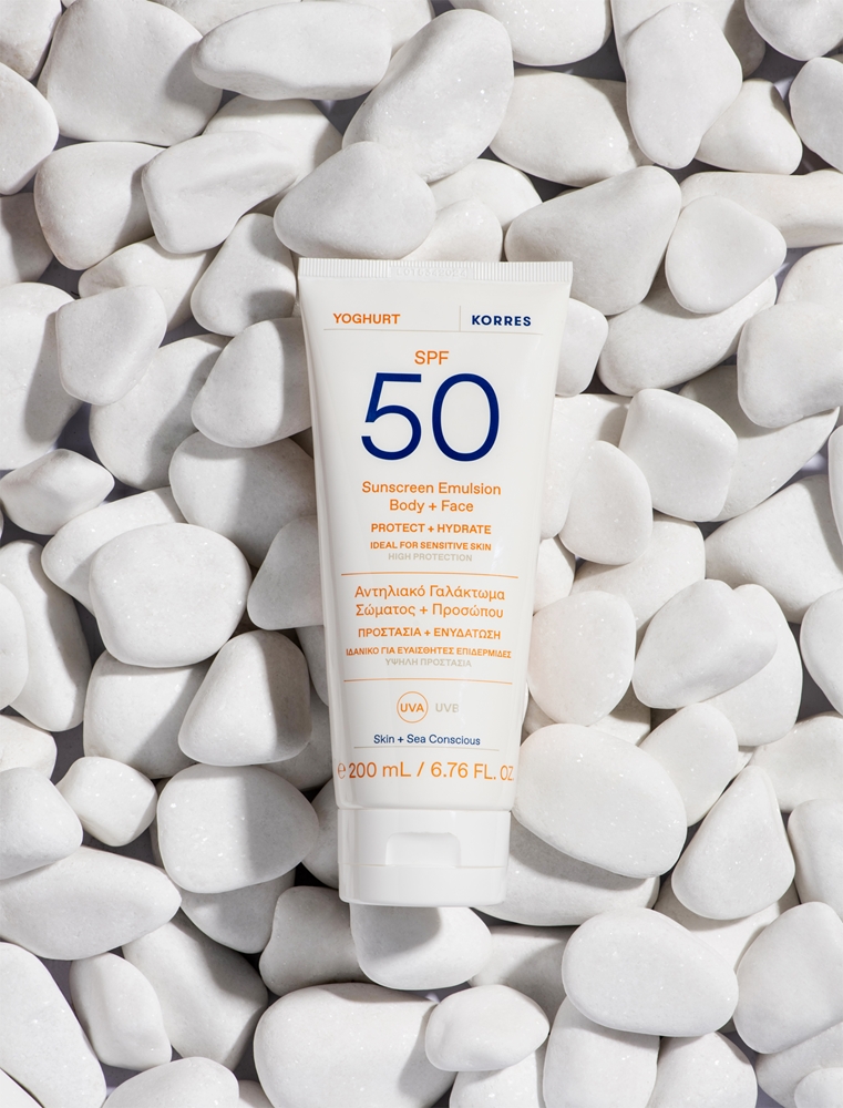 Солнцезащитный лосьон на основе йогурта с увлажняющим эффектом Korres, spf 50 200 мл — фото 2