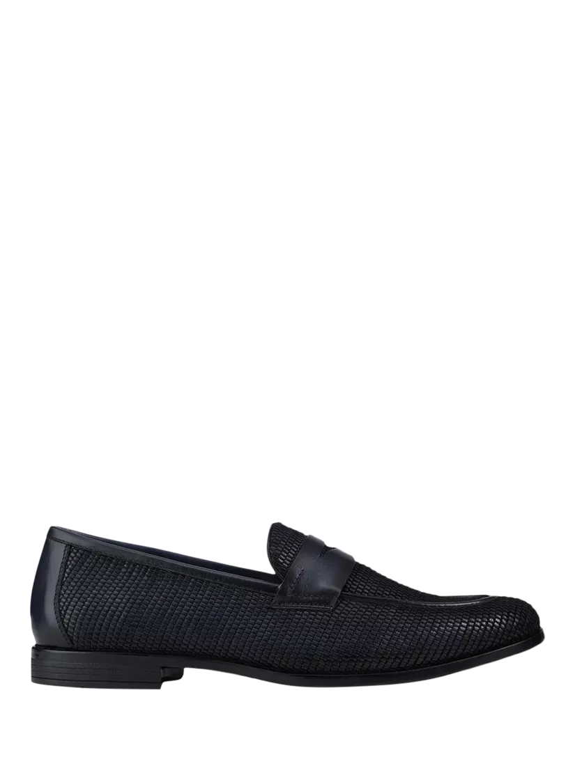 Лоферы Rogelio из плетеной кожи Jones Bootmaker, Navy
