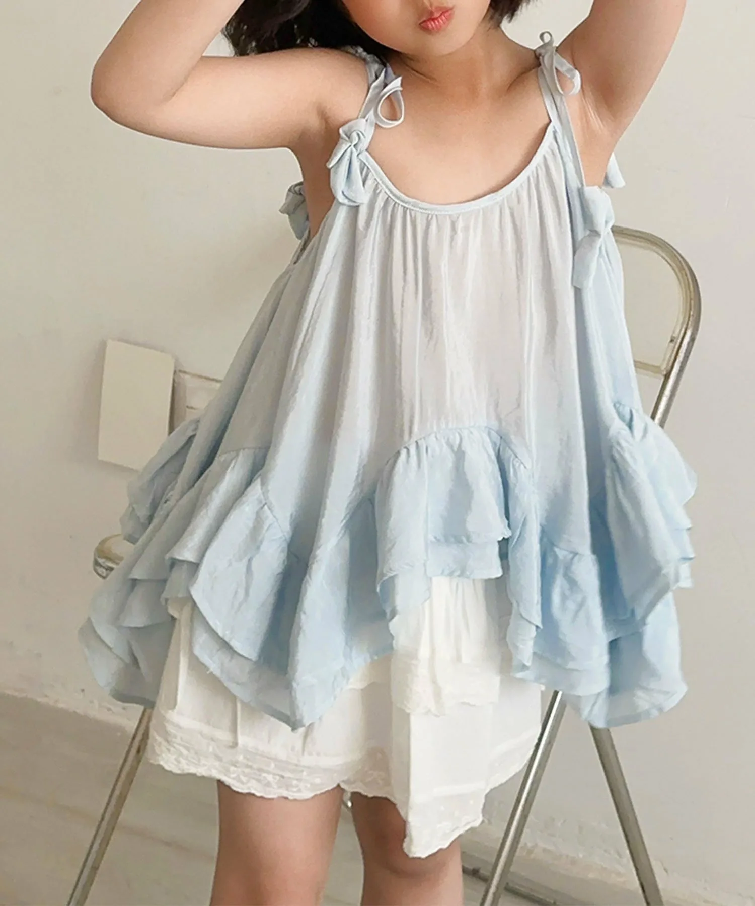 Комплект из топа и шорт Aimoha Kids, blue — фото 3