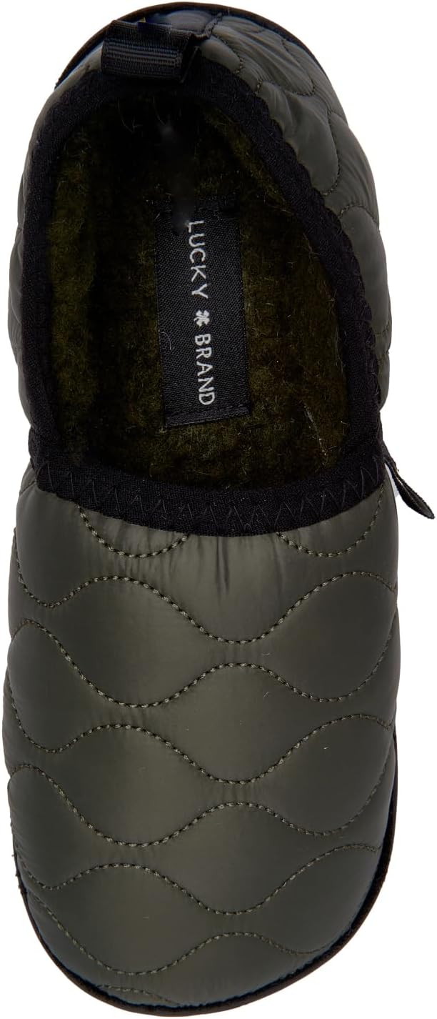 

Стеганые детские тапочки Lucky Brand - теплая, стильная и удобная обувь для детей, Olive