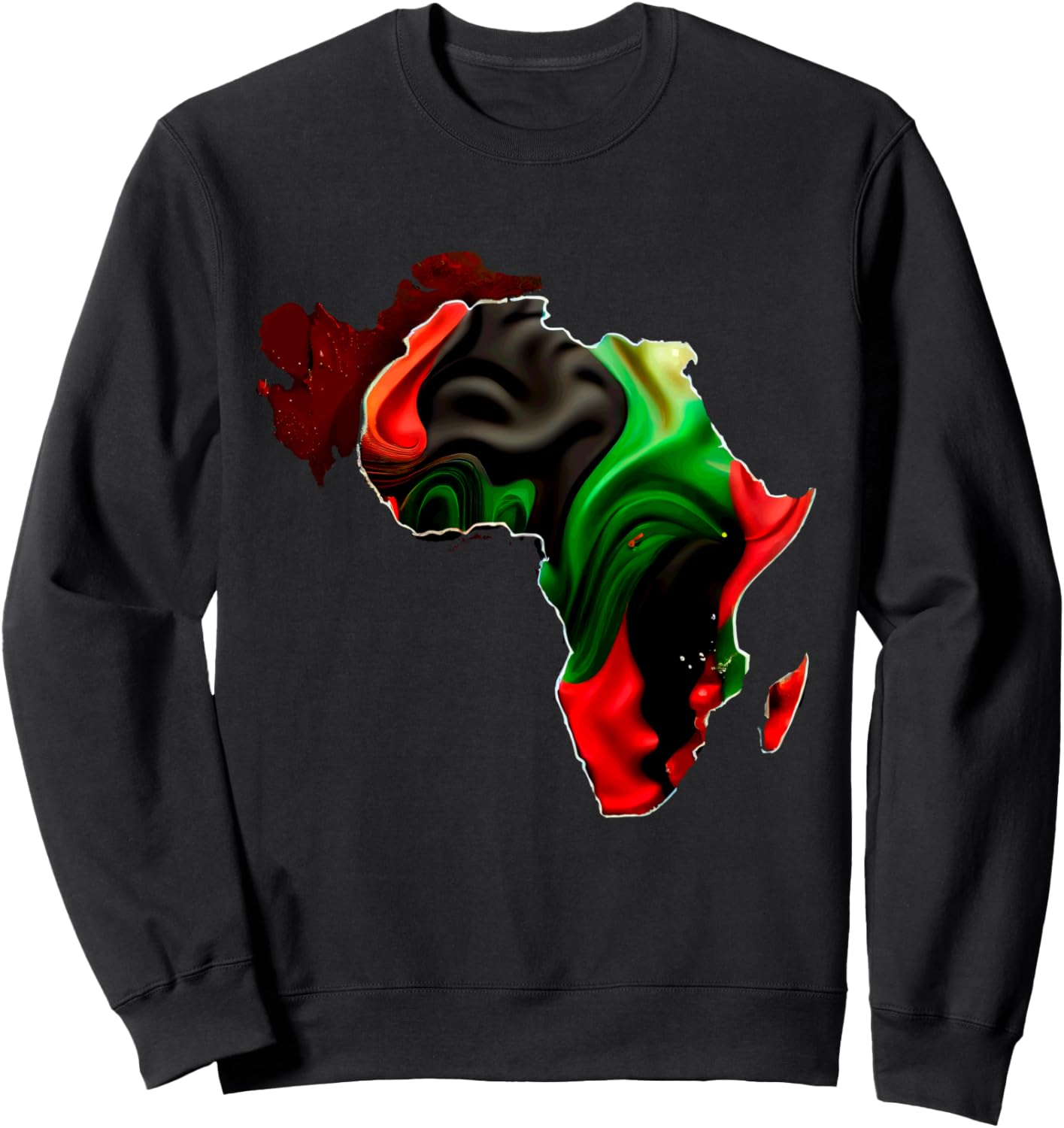 

Яркие панафриканские цвета. Толстовка African Continent Pride Colors Heritage, черный
