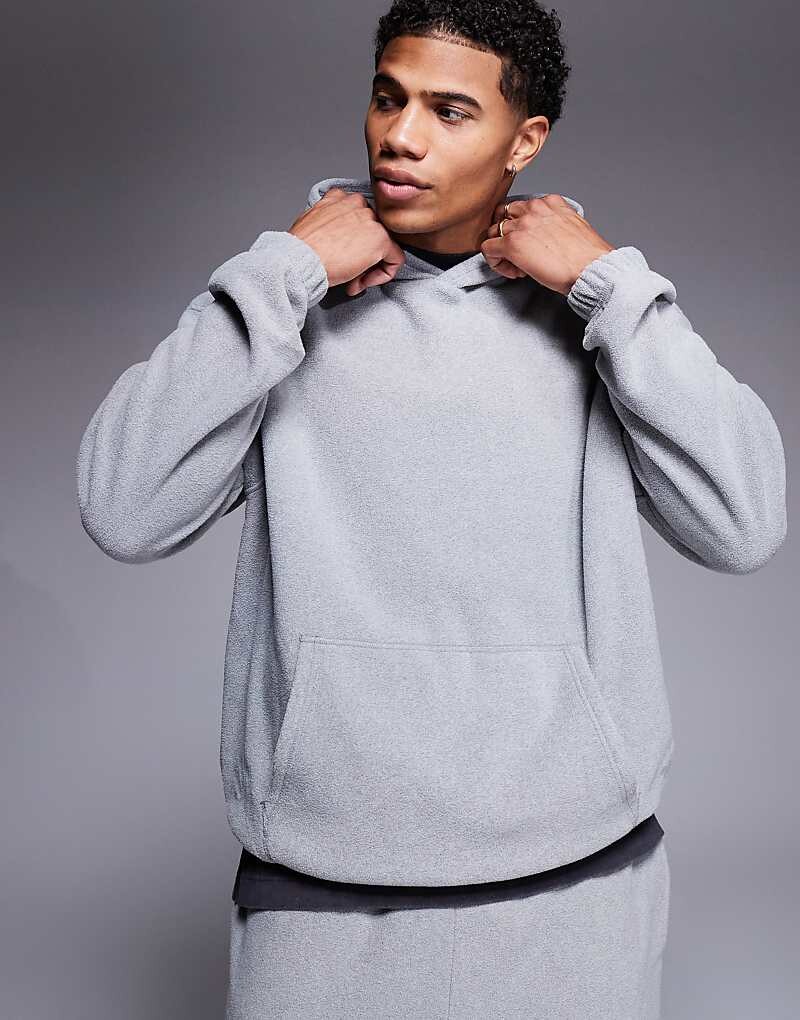 

ASOS DESIGN – флисовая толстовка серого цвета