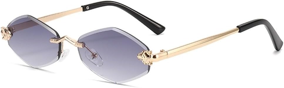 

Женские солнцезащитные очки ромбовидной формы, без оправы, с защитой от УФ-излучения, модные солнцезащитные очки для вождения и путешествий, мужские солнцезащитные очки HYYZZC, Gradient Gray