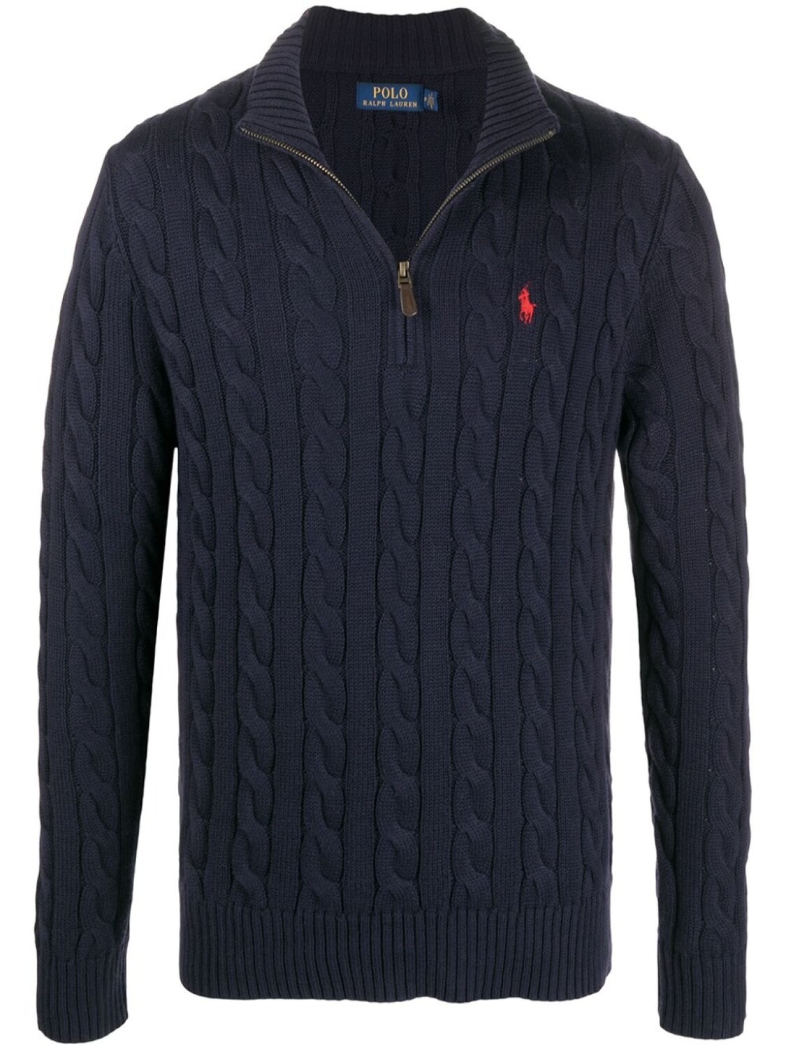 

Джемпер фактурной вязки на молнии Polo Ralph Lauren, синий