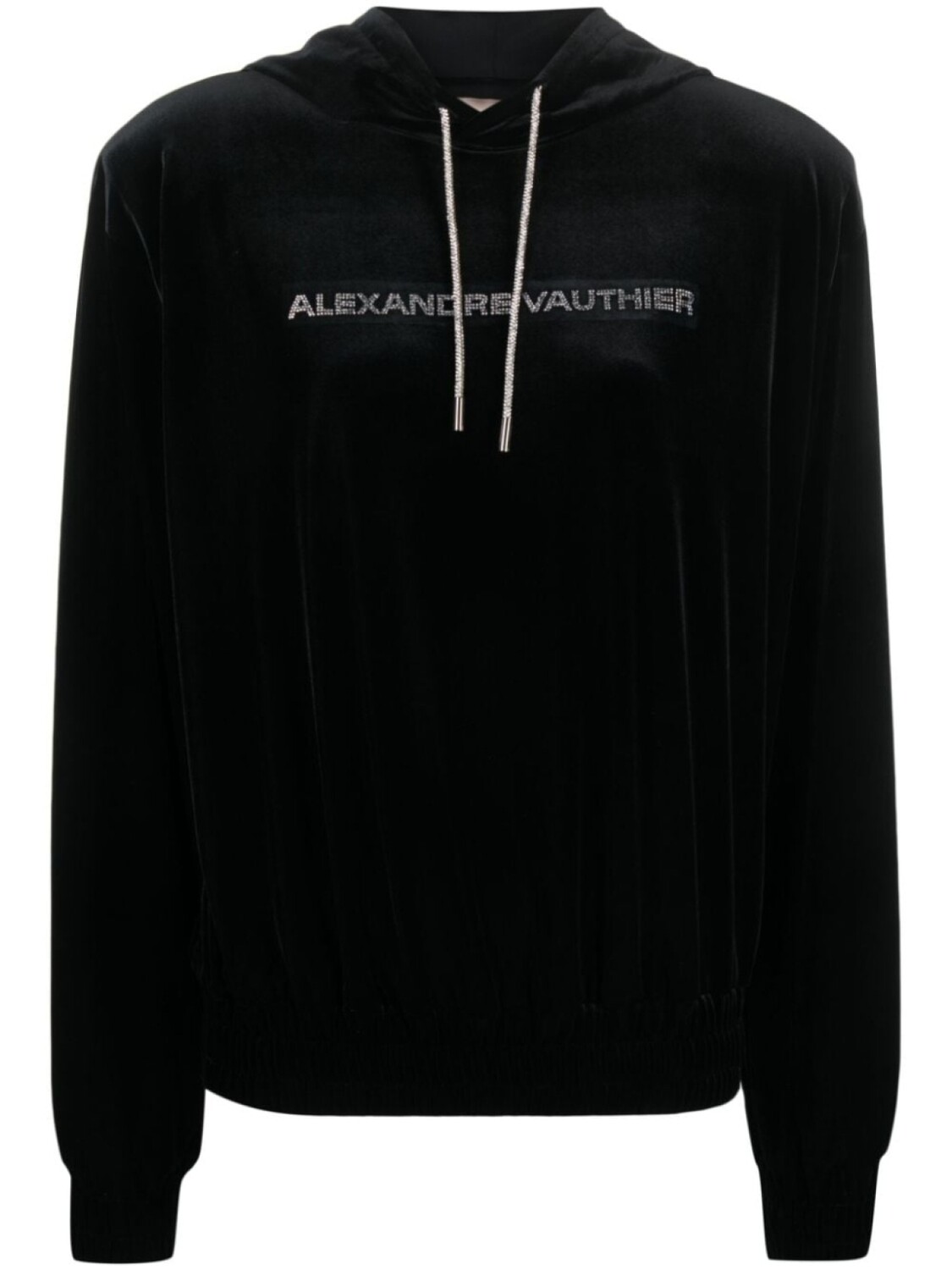 

Alexandre Vauthier бархатное худи с логотипом, черный