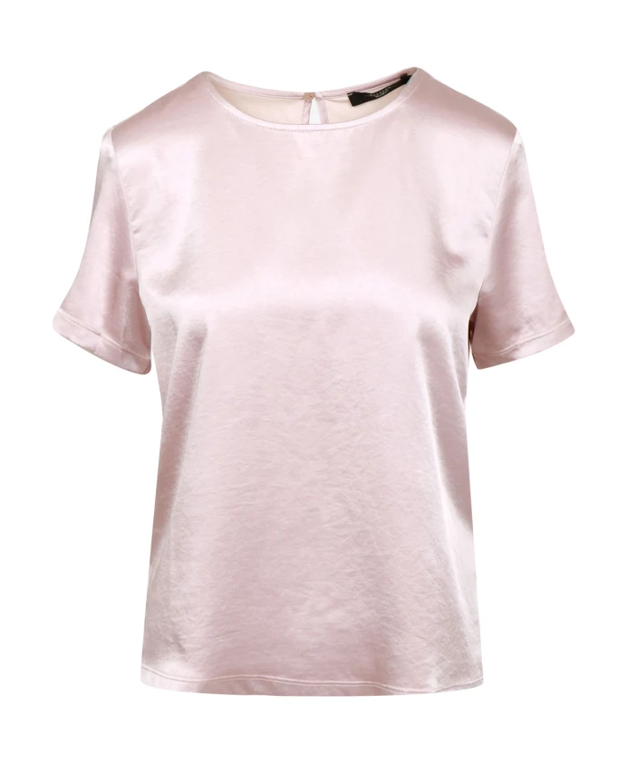 

Футболка из атласа и трикотажа Gilbert Weekend Max Mara, розовый