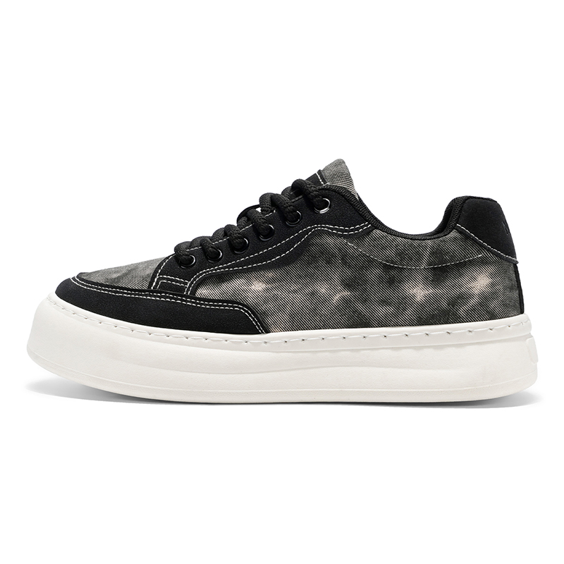 

DINGGU Легкие и износостойкие мужские скейтерские кеды Low Top - черные, цвет Black