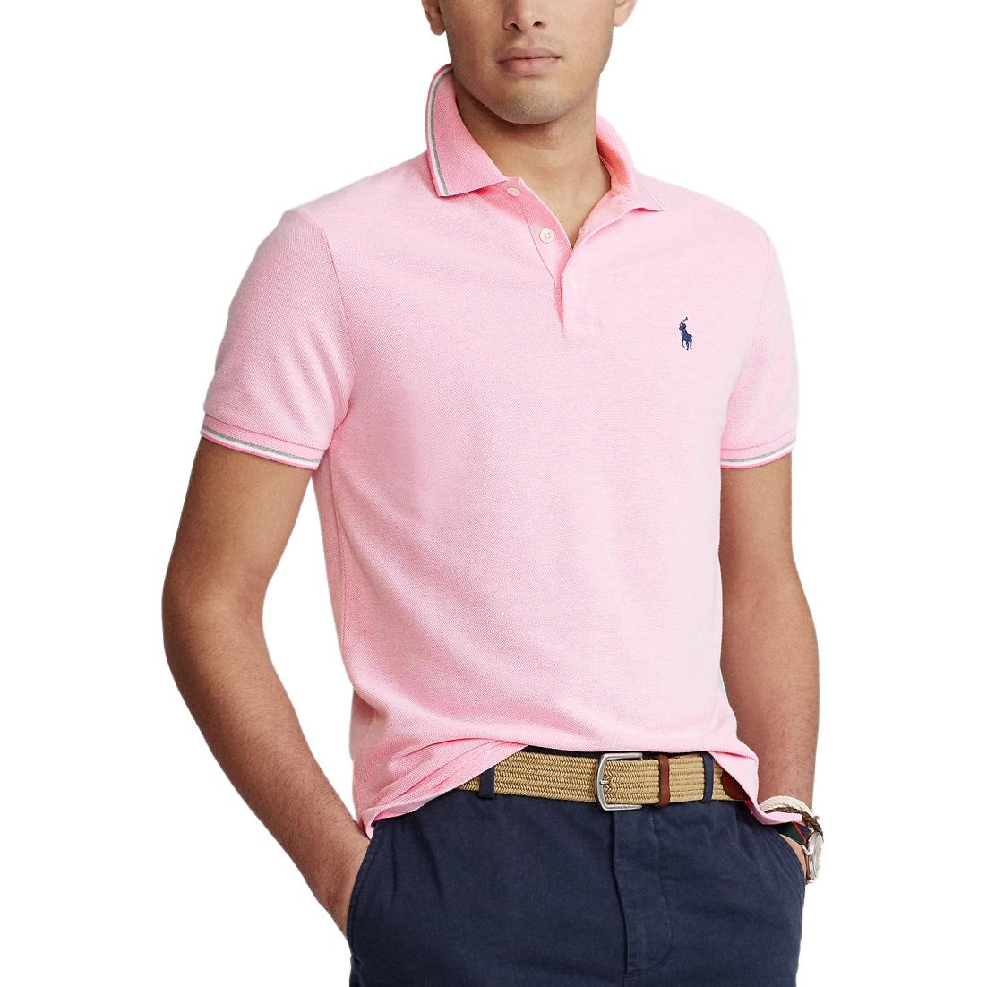 Polo Ralph Lauren Футболка-поло мужская Pink — фото 3