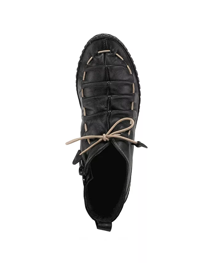 Туфли Nespea Premium Leather на танкетке с эластичной завязкой и съемной стелькой Spring Step, черный — фото 3