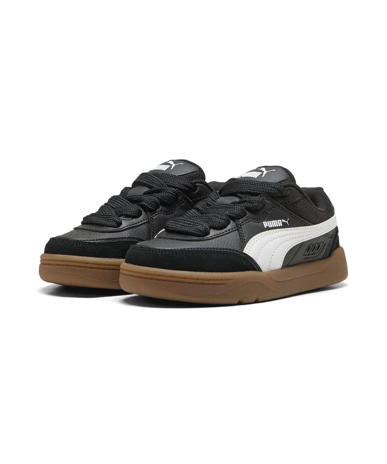 Детские кроссовки PUMA SK8 PS из замши и синтетической кожи бело-чёрные