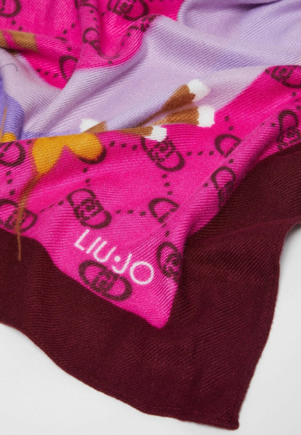 

Шарф FLORAL WITH LOGO LIU JO, розовый